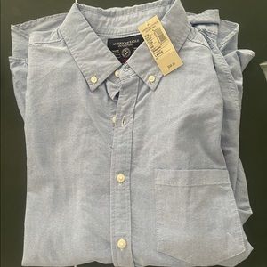 American Eagle light blue button down